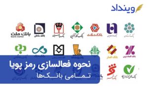 نحوه فعال سازی رمز پویا و یک‌بار مصرف تمامی بانک‌‌ها جهت پرداخت آنلاین